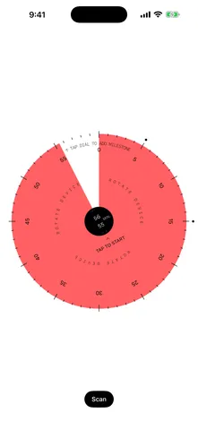 59 min screen: Setting 55 minutes by turning
