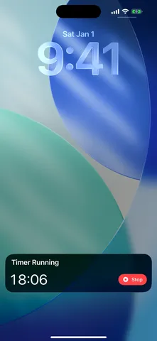 59 min screen: The countdown on the Lock Screen