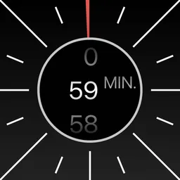 59 min app icon, dark
